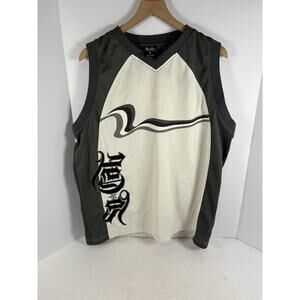 So Cal Mens L Mesh Sleeveless Jersey Tank Top Streetwear Basketball VNeck Stains